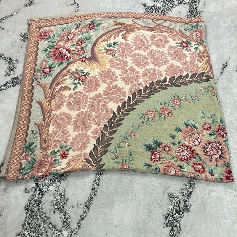 Shavel Portugal Floral Medallion Cotton Woven Queen Bedspread Coverlet